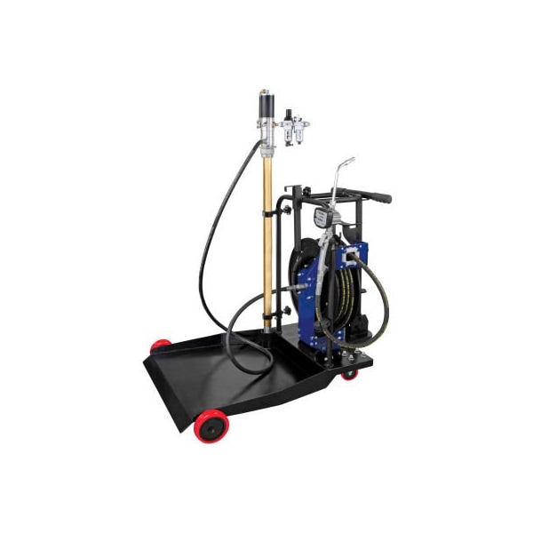 Matrix Management Prolube 45836 Trolley Mounted Oil Pump Kit, Air Operated Pump, Hose Reel & Digital Oil Control Gun TMK/OP5H/A/N - main